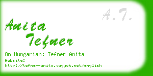 anita tefner business card